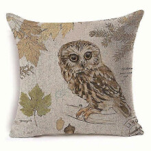 Retro Owl Cotton Linen Pillow Case Cushion Cover for Sofa Waist Home Decoration Design 2040jpjcjh