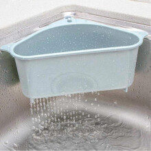 Triangle Sink Drain Basket with Suction Cup for Kitchen Storage - Multi-Function Vegetable and Trash Box