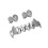 Sturdy Copper Fangs for Costume Accessories Easy-Silver 1