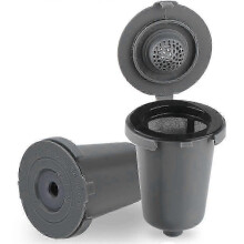 2 pcs Grey Reusable Filter Cups Suitable for Single-Serve Coffee Makers