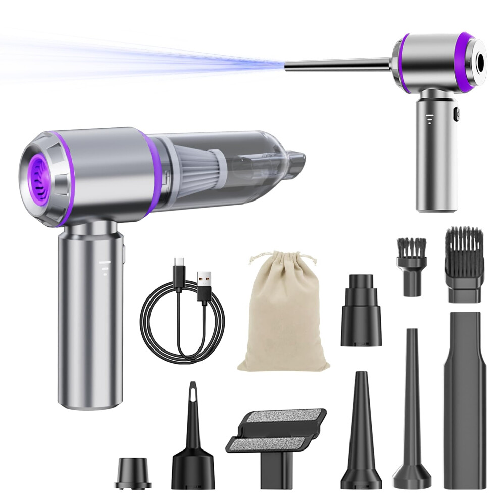 Car Vacuum Cleaner 20000Pa Suction Cordless Handheld 4In1 Kit With Brushless Motor Purple 9001264014391
