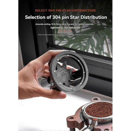 Adjustable Depth Espresso Coffee Stirrer Distributor Tool Rotary Coffee Powder Needle 53mm 1