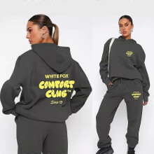 (XL, Dark Gray 5) Sweatshirt and trousers suit fashionable sports long-sleeved pullover hooded sweatshirt