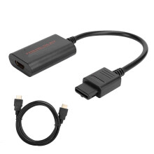 Moderný adaptér pre HDTV monitory a projektory pre Nintendo 64, prevodník typu „plug and play“ s nízkou latenciou pre vysokokvalitné hranie,