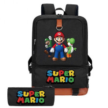 Cartoon backpack for primary and secondary school students, double-shoulder backpack, pencil case, two-piece set, computer bag