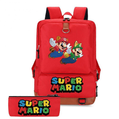 Cartoon backpack for primary and secondary school students, double-shoulder backpack, pencil case, two-piece set, computer bag 2