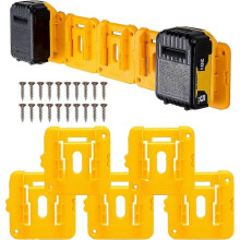 Kit com 10 Suportes de Montagem para Baterias Dewalt 20V 60V, Compatíveis com as Baterias DCB200, DCB203, DCB205 e DCB206.