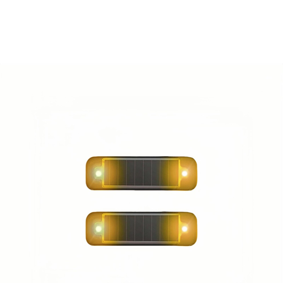 2 Pack Solar Warning Waterproof Led Emergency Strobe For Car Bike Motorcycle Truck Light/Yellow 9426802847826