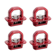 Red Truck Bed Side Wall Anchors 4Pcs Set Tie Downs Anchor for Pickup Truck Bed