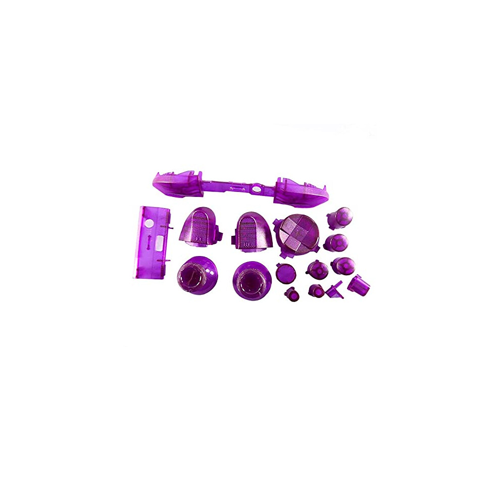 Clear Trigger Button Set Rt Lt Lb Rb Abxy For Xbox Series X/S Controller Replacement Purple 9426802848199