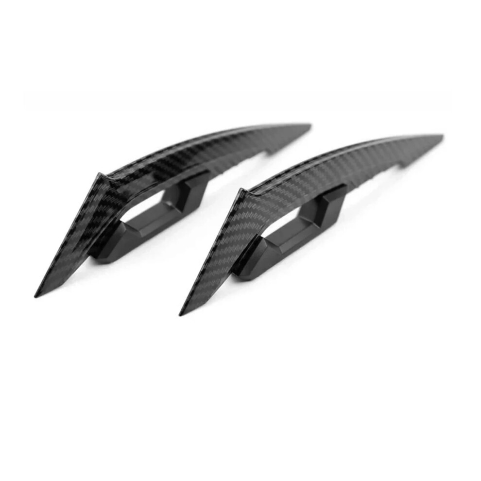 Universal Carbon Fiber Motorcycle Winglets Aerodynamic Fairing Spoilers With Easy Installation 9001264013646