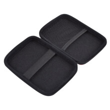 Portable Hard Drive Storage Bag Hard Shell Protective Case For Travel Compact Fits Power Banks USB Drives Chargers Black