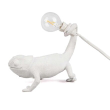 (UK Plug Desk Lamp) Chameleon Desk Lamp Resin Bedroom Bedside Light Wall Sconce