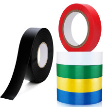 Rolos de fita isolante autoadesiva, 16 mm x 20 m, impermeável, colorida, em PVC, resistente ao calor, fita elétrica altamente flexível para