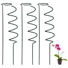 Suporte de metal para plantas, suporte de parede para plantas, estaca espiral de ferro para jardim, suportes reutilizáveis para plantas de rosas,
