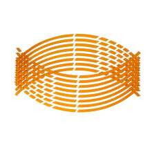 Motorcycle Wheel Rim Tape Set Reflective Waterproof Stickers 360 Easy Application Orange