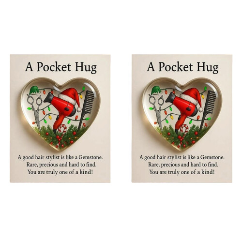 Innovative Heart Acrylic Greeting Card Solid-2PCS Christmas
