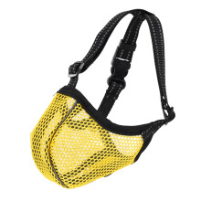 Chews Proof Muzzle Dog Training Mouth Cover Short-Yellow XXL