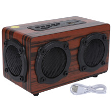 Draadloze draagbare speaker met luid stereogeluid, buitenspeaker, retro muziekspeaker, ingebouwde microfoon, ondersteuning voor het beantwoorden van