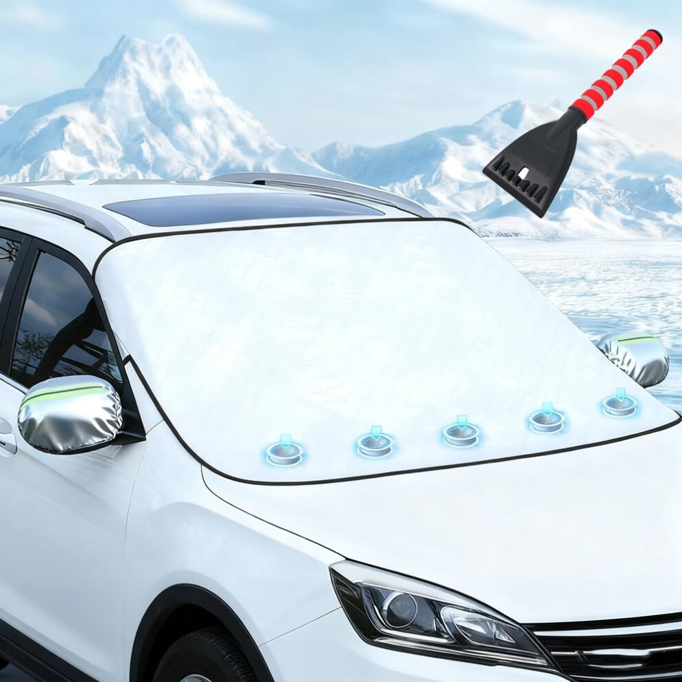 Windshield Snow Cover With Magnetic Lock For Ice And Frost, Waterproof Allweather Universal Fit 9001264018030