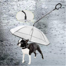 1 Pack Upgraded Transparent Pet Umbrella for Dogs Adjustable for Rainy Days