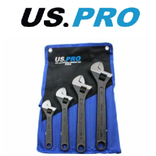 US PRO 4pc Adjustable Wrench / Shifting Spanner Set 6" 8" 10" 12"
