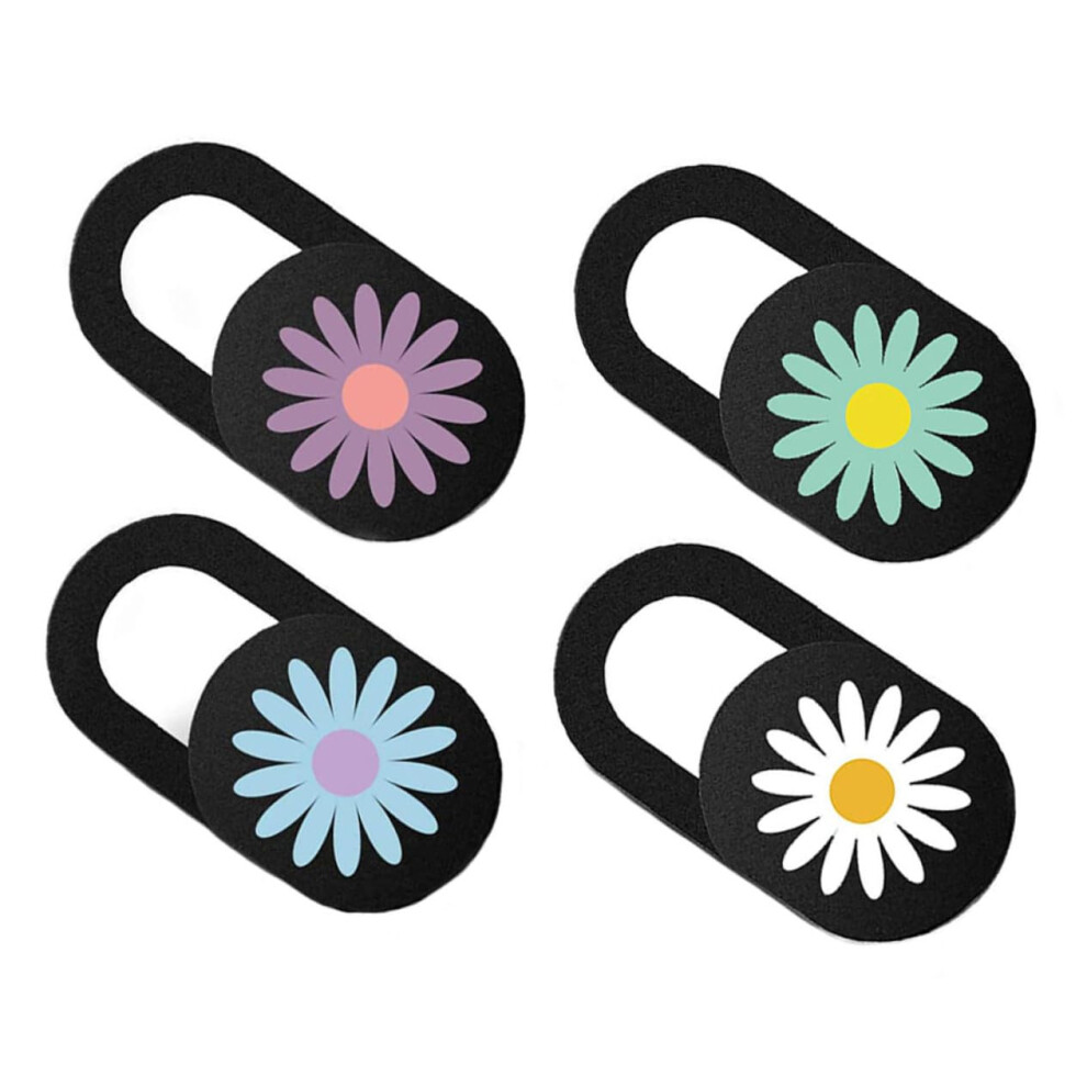 4Pcs Daisy Pattern Ultra Thin Webcam Cover Laptop Camera Privacy Slider Fits Laptops Tablets 9001264018726