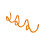 Waved Designs Metal Wall Hook With 3 Sturdy Hooks For-orange. 1