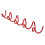 Stylish Waved Shape 5 Hook Metal Wall Hooks Drill-Red 1