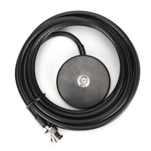 Antena omnidireccional de doble banda con base magnética, diseño impermeable, antena de acero inoxidable para radioaficionados, ligera y fiable.