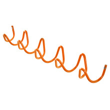 Easy Install Waved Design 5 Hook Metal Wall Hooks Waved-orange.