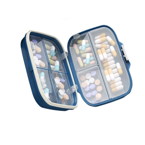 Compact Pills Organizers for Office Workers-Peacoc Blue 1 large