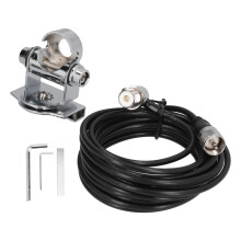 Soporte universal para antena de radio móvil con función de liberación rápida. Soporte de antena de coche de acero inoxidable de alta resistencia