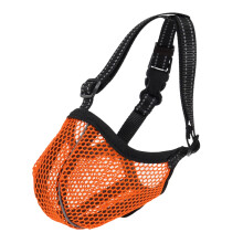 Upgraded Soft Pet Muzzle Dog Mouth Guard Leading-Tangerine XL