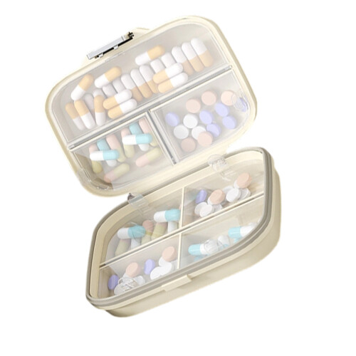 Compact Pills Organizers for Office Workers-cream white large