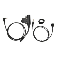 Cable PTT para radios bidireccionales, con soporte para micrófono en línea, compatibilidad universal, comunicación manos libres, compatible con