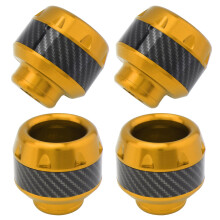 Motorcycle Fork Sliders CNC Aluminum Front Fork Crash Protectors Universal Yellow Set of 4