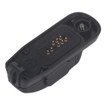 Audioadapter met twee pinnen voor Motorola-radio's, snelkoppeling, universele pasvorm met rubberen pakking, duurzaam polycarbonaat, premium kwaliteit.