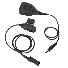 Micrófono con altavoz para radios Motorola, cable en espiral duradero con alta resistencia a la tracción, botón PTT lateral para acceso rápido,