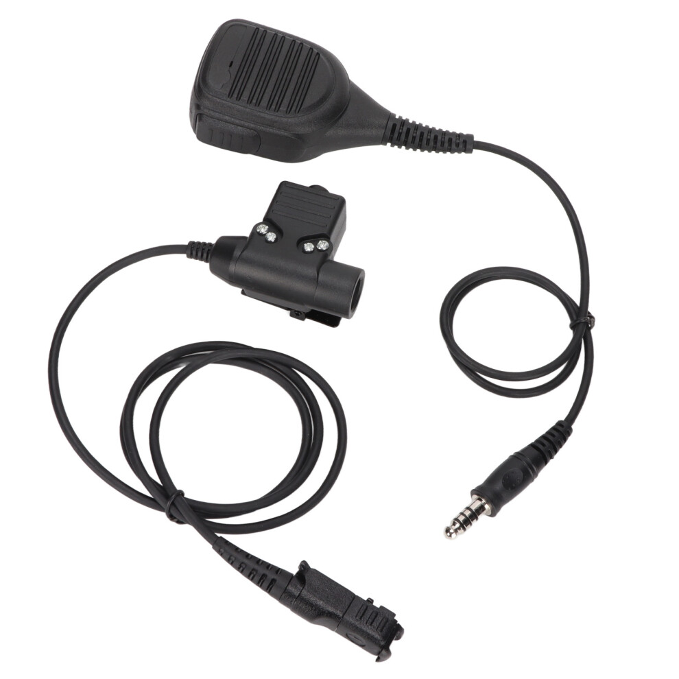 Speaker Microphone For Motorola Radios, Durable Coil Cord With High Tensile Strength, Side Ptt Button For Quick Access, Suitable For Xir P6600 P6620 D 9416038653636