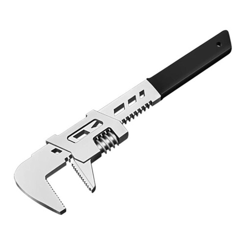 1pc F-Type Wrench Adjustable Spanner with Wide Jaw for Home DIY Pipe Repairs