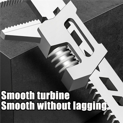 1pc F-Type Wrench Adjustable Spanner with Wide Jaw for Home DIY Pipe Repairs 1
