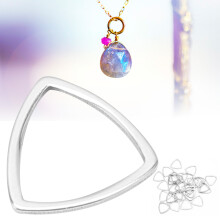 DIY-Schmuckset, Dreieckfassungen aus Sterlingsilber für Kunstharzarbeiten, fördert die Fantasie, Rostschutz, lange Lebensdauer, 30-teiliges Set aus