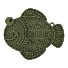 Silicone Slow Feeder Mat for Pet Cats Dog Convenient-Green