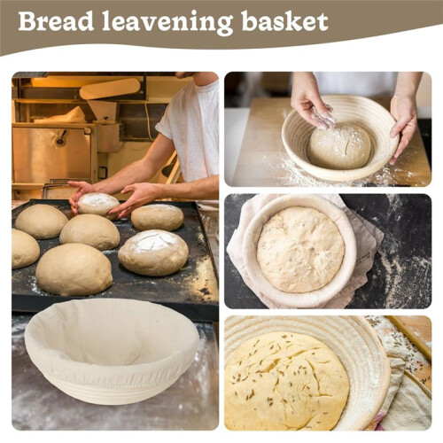 Round Sourdough Proofing Basket Set Bread Making Basket Bread Proofing Basket Set, Sourdough Baking Supplies 1