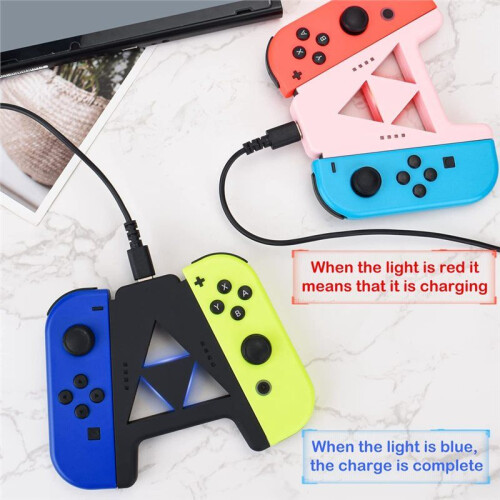 Charging Grip for / OLED Potable for Joy Con Charger Controller Comfort Handle Speed Charge While 2