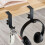 5 Pcs Single-Layer Locking Table Hook Student Bag Hook Office Desk Mobile Bag Hook Desk Side Table Hook Silver Gray 5