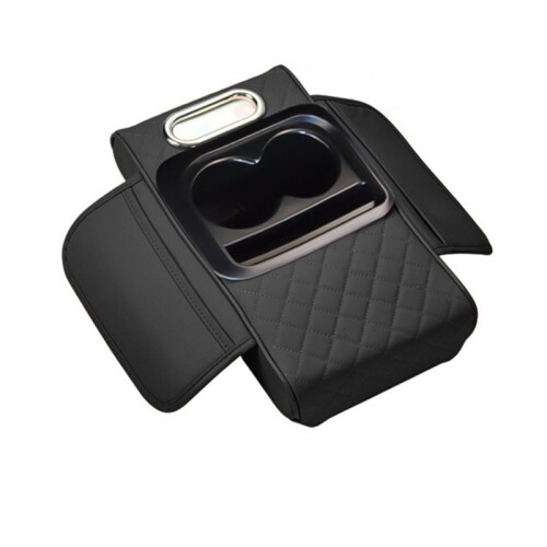 Multifunctional Car Armrest Mat Cup Holder Tissue Box Armrest Box Thicken Height Pad Arm Rest Cushion,B
