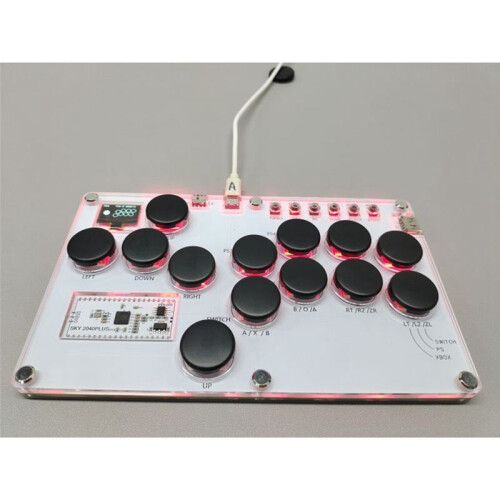 SKY2040PLUS 13-Key Arcade Game Controller Hitbox Street Fighter Controller Rodless Game Combat Stick Mechanical Button C 2