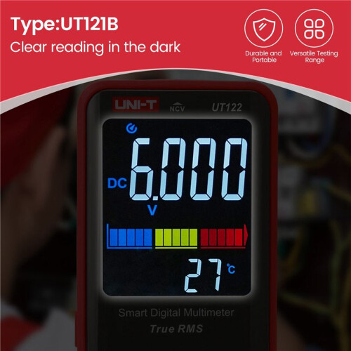 -T Digital Multimeter AC  Voltage Tester Multimeter True Rms Digital Capacitor Frequency Meter UT121B 2